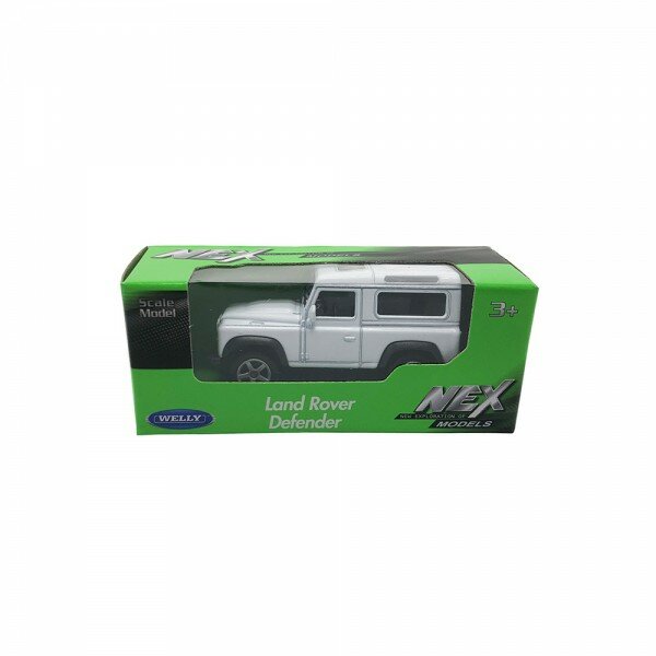 Машинка Welly Land Rover Defender, белый, набор 22C, арт.52020-36WD(22C)