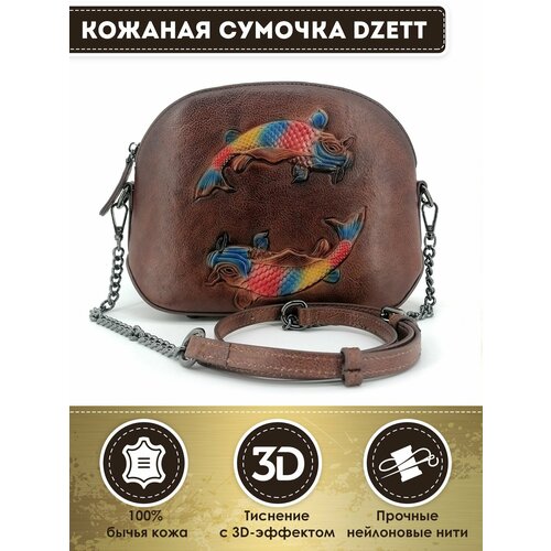 фото Сумка кросс-боди dzett, коричневый