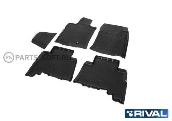 Коврики в салон Rival для Toyota LC150 2010 - полиуретановые черные 5 шт. - фото №1