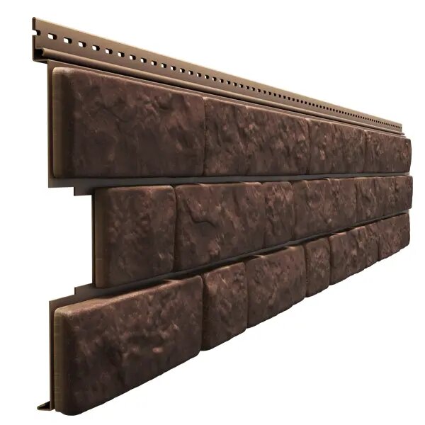 фото Сайдинг виниловый D? cke Bergart Камень 1.8 м Кедровый орех 0.52 м?