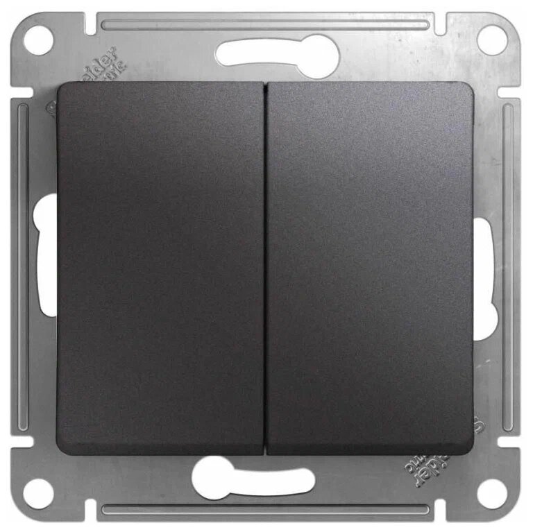 Переключатель Systeme Electric GLOSSA GSL001365, 2 клавиши, скрытый монтаж, IP20