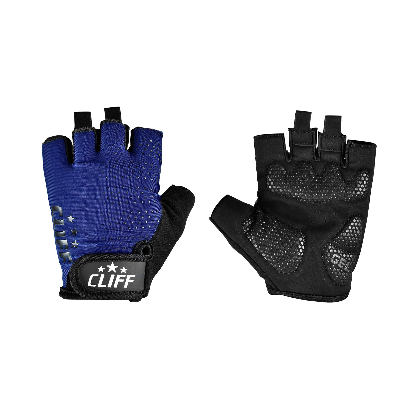 Перчатки для фитнеса укороченные CLIFF #19 чёрно-синие р. XS