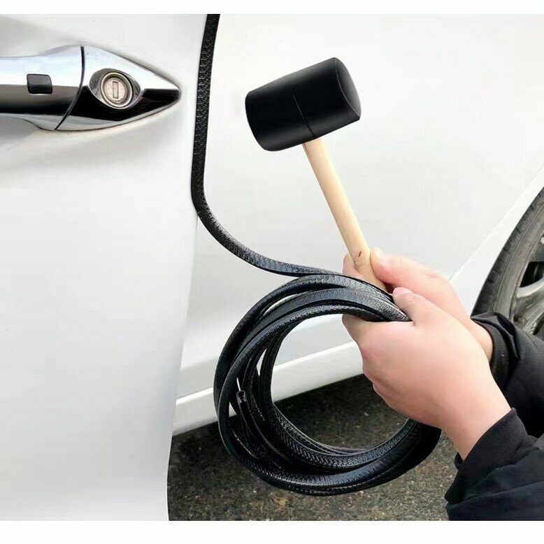 Автомобильный U-образный защитный молдинг на двери чёрный