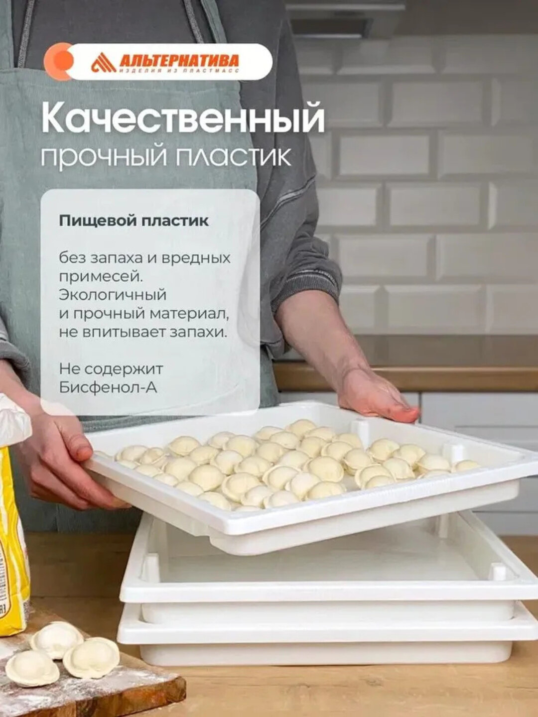 Набор подносов для заморозки, 360*250*30 мм, 3 шт Алтернатива — фото 1