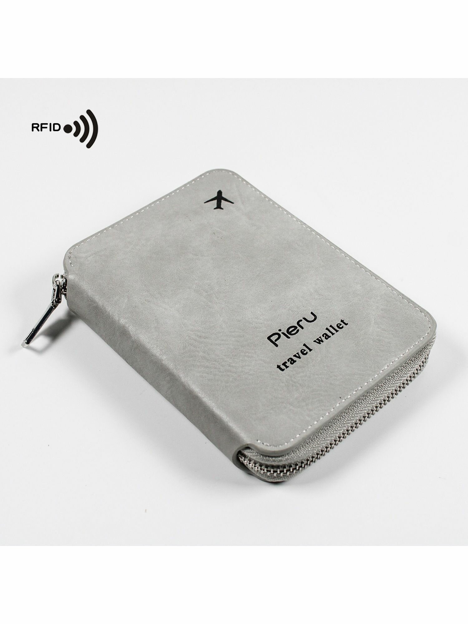 Обложка для паспорта на молнии/многофункциональная/RFID-щетка для защиты от краж документы путешествия RFID-защита органайзер
