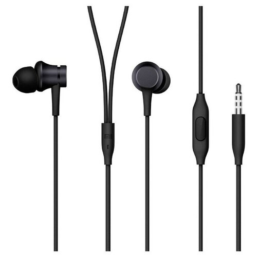 XIAOMI Наушники Xiaomi Mi In-Ear Basic ZBW4354TY, вакуумные, микрофон, 93 дБ, 3.5 мм,1.25 м, черные