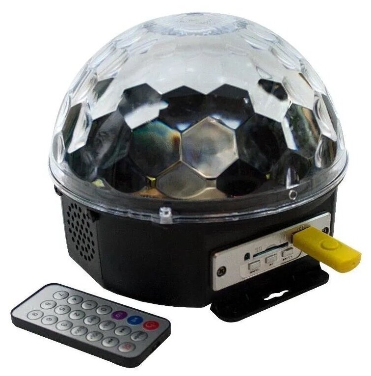 Светодиодный Диско-шар (дискошар) с блютуз, MP3 плеером и пультом. LED RGB Magic Ball Light BlueTooth - фотография № 16