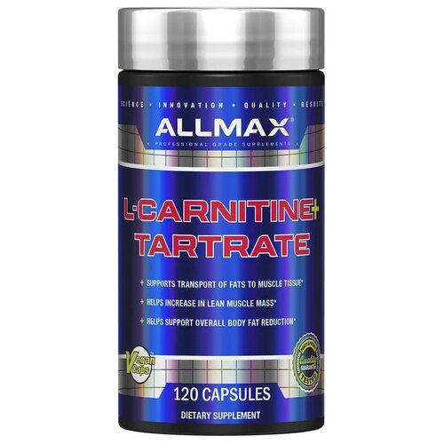 ALLMAX L-карнитин + tartrate, 120 шт., нейтральный
