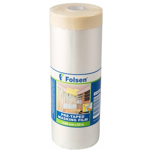 Пленка защитная Folsen с клейким краем 9 мкм 1,4х33 м (46,2 кв. м)