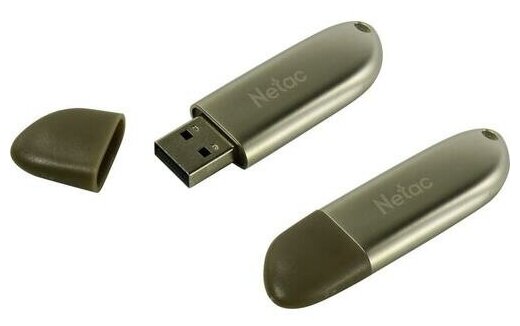 Флешка Netac U352 USB 2.0 8 ГБ, 1 шт., серебристый/коричневый - фото №19