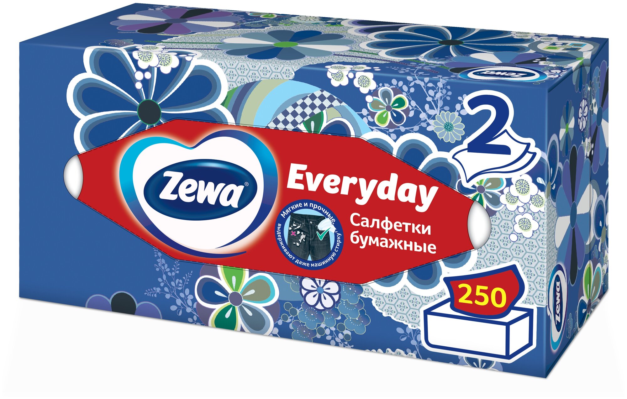 Салфетки бумажные в коробке Zewa Everyday, 2 слоя, 250 шт. - фотография № 2