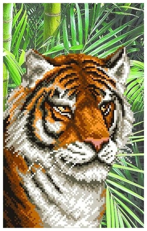 Рисунок на шелке Матренин Посад "Тигрица", 28x34 см