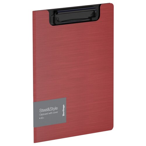 фото Папка-планшет с зажимом berlingo "steel&style" a5+, 1800мкм, пластик (полифом), красная berlingo_
