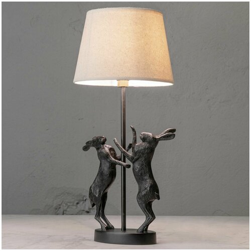 Настольная лампа с абажуром Table Lamp 2 Lievres With Shade