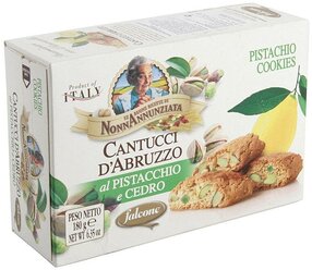 Печенье FALCONE Cantucci d'Abruzzo с фисташками и лимонной цедрой, 180 г