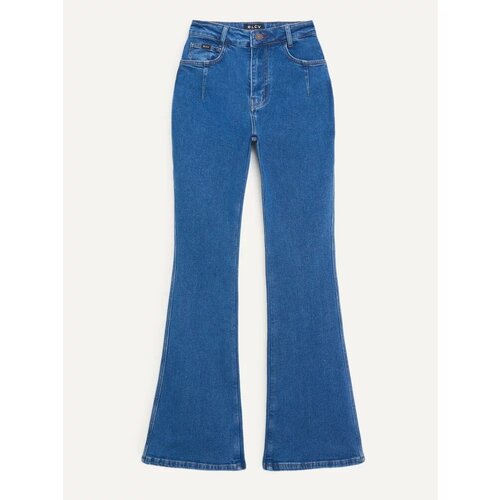 джинсы клеш полуприлегающие размер 27 синий Джинсы клеш BLCV, размер 27, синий