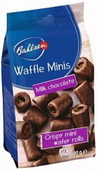 Вафли Bahlsen Вафельные трубочки Bahlsen Waffle Minis Milk chocolate, 100 г