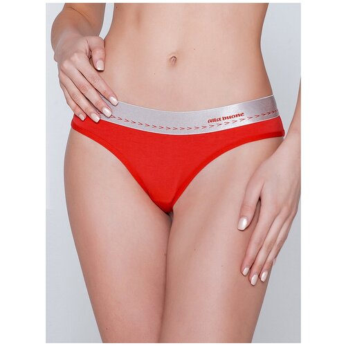 фото Alla buone трусы слипы с узким боковым швом, размер s(44), красный