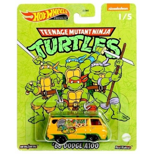 машинка hot wheels premium тематическая премиальная turtles 55 chevy panel dlb45 hcn88 Машинка Hot Wheels PREMIUM Тематическая премиальная TURTLES 66 DODGE A100 DLB45/HCN86