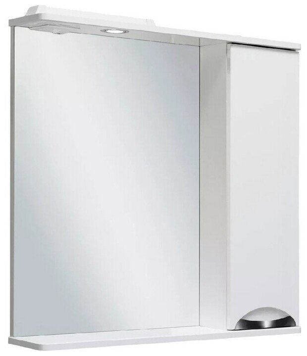 Зеркальный шкаф Runo Барселона 75х75 правый, белый (00000001033)