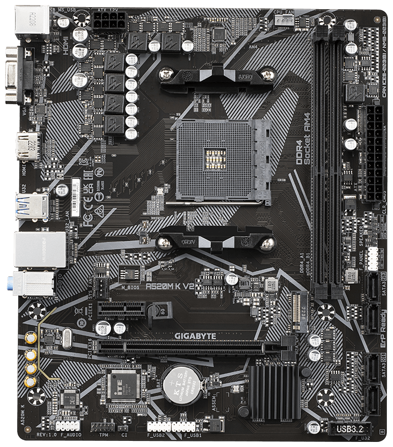 Материнская плата GIGABYTE A520M K V2 (rev 10)