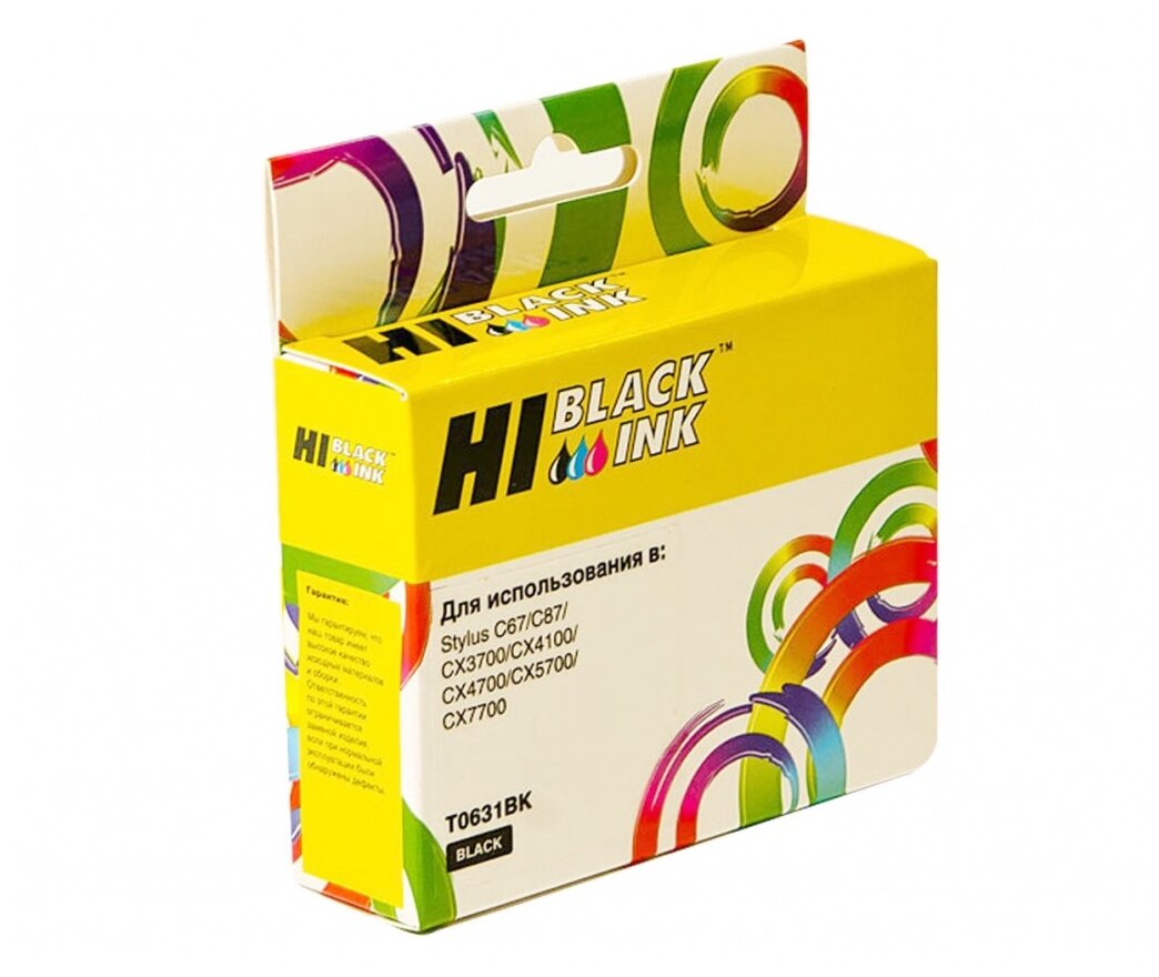 Картридж струйный Hi-Black T0631 для Epson Stylus C67/87/CX3700/4100/4700, черный
