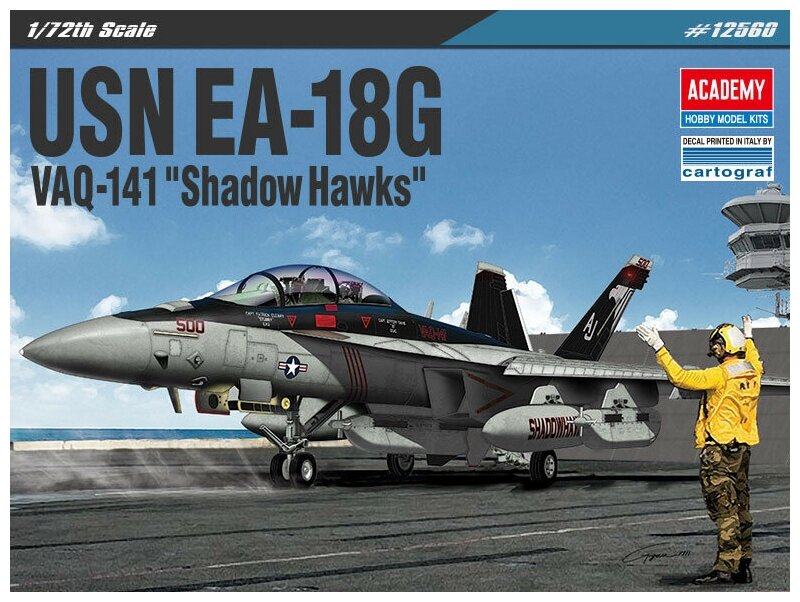 Сборная модель самолета EA-18G VAQ-141 Shadow Hawks 12560 Academy 1:72