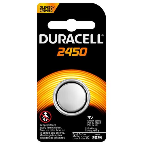 Батарейка Duracell 2450, в упаковке: 1 шт.