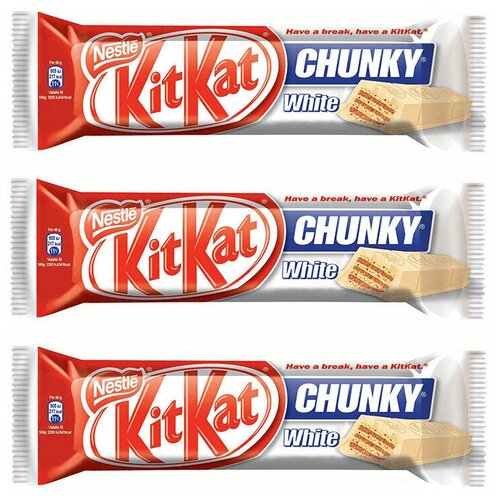 фото Батончики kitkat chunky white с белым шоколадом 40 гр. (3 шт)