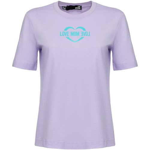 Футболка LOVE MOSCHINO, размер 46, фиолетовый шорты love moschino размер 46 фиолетовый