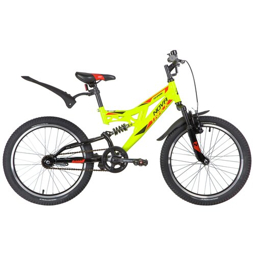 фото Подростковый горный (mtb) велосипед novatrack shark 20 1 (2020) зеленый (требует финальной сборки)