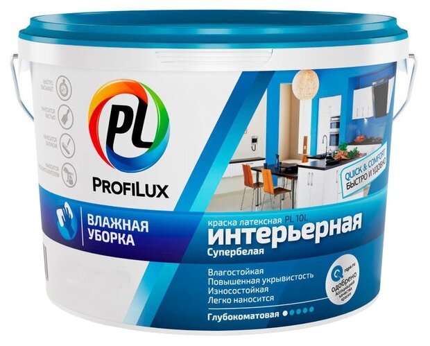 Краска латексная Profilux PL- 10L