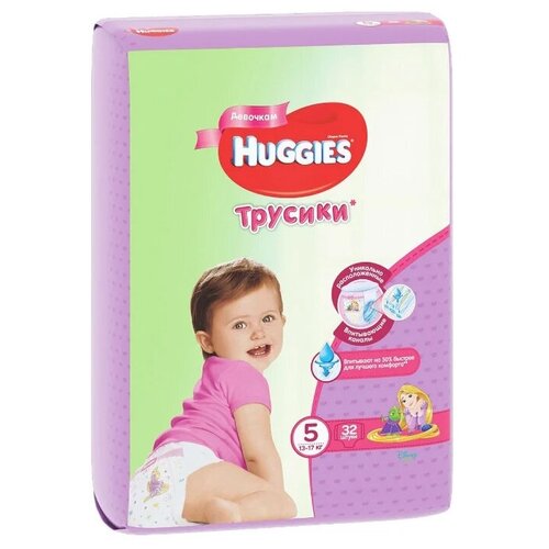 Huggies трусики для девочек 5 (13-17 кг), 48 шт.