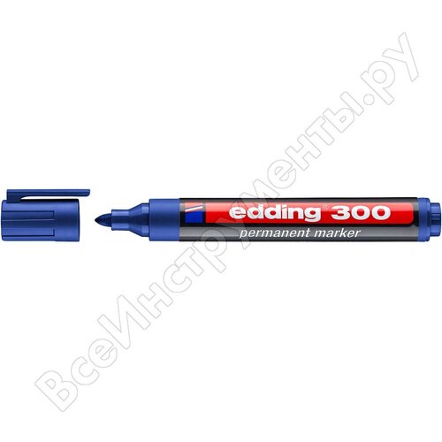 Перманентный маркер EDDING E-300/3 маркер перманентный нестираемый edding 300 красный круглый наконечник 1 5 3 мм e 300 2