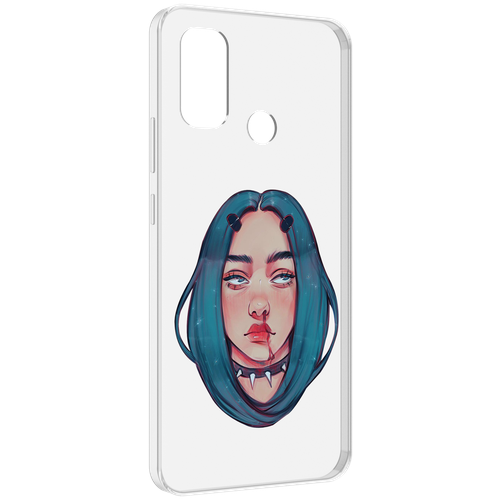 Чехол MyPads грустная-девушка-с-синими-волосами для UleFone Note 10P / Note 10 задняя-панель-накладка-бампер