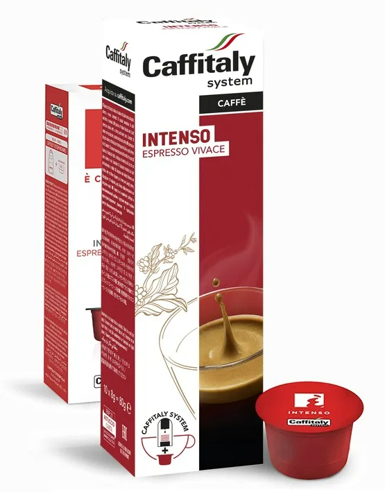 Кофе в капсулах Caffitaly Ecaffe Intenso, интенсивность 8, 10 кап. в уп,