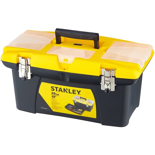 Ящик с органайзером STANLEY Jumbo 1-92-906, 27.6x48.6x23.2 см, 19'' , черный/желтый