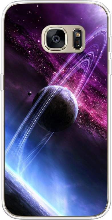 Силиконовый чехол на Samsung Galaxy S7 / Самсунг Галакси С 7 Космос 17