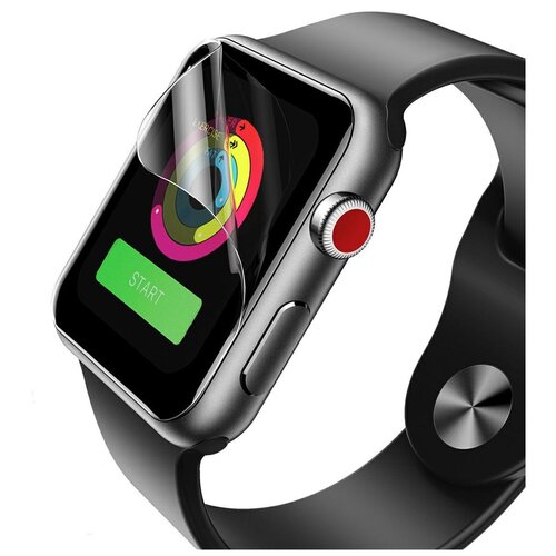 гидрогелевая защитная пленка krutoff для смарт часов apple watch 6 44mm комплект из 2шт Гидрогелевая защитная пленка Krutoff для смарт-часов Apple Watch 6 44mm (комплект из 2шт)