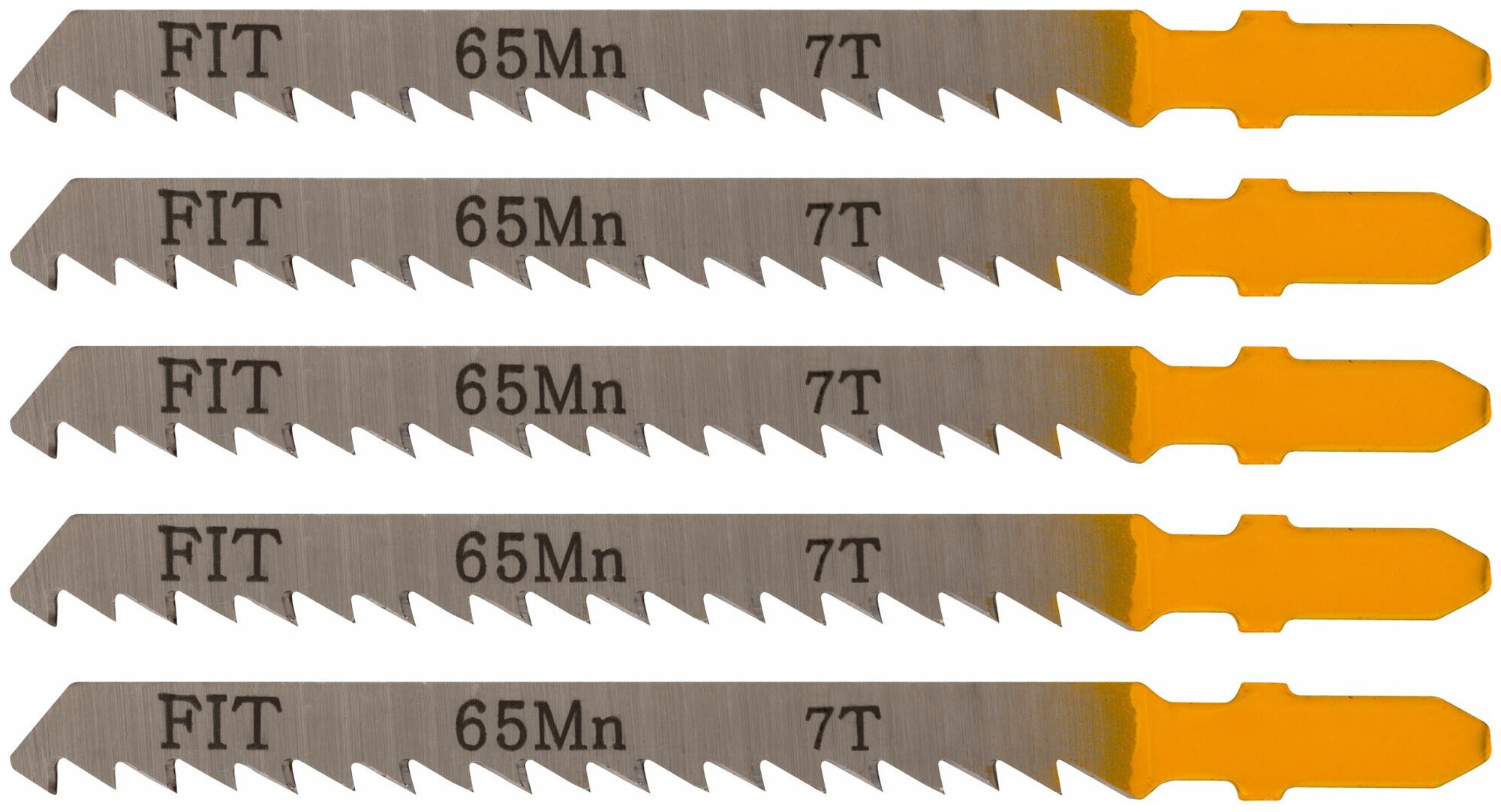Полотна для э/лобзика по дереву, европ.хв., усил.сталь 65 Мп, с двухстор.заточкой зубьев, 5 шт., 6 ТPI FIT 41108