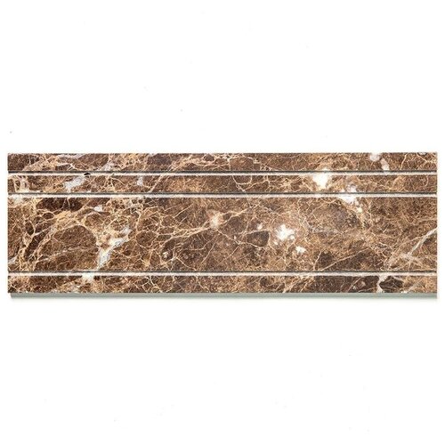 Бордюр (плинтус) из мрамора Natural Mosaic B022-3-(Emperador-Dark) коричневый молдинг глянцевый