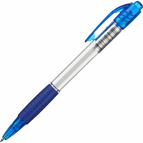 Шариковая ручка Attache Happy, прозрачный корпус, цвет чернил - синий 563886 ручка шариковая attache corvet 0 7мм синий цвет чернил корпус прозрачный 1шт
