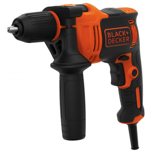 Дрель ударная BLACK+DECKER Omega BEH550K, набор сверл, кейс