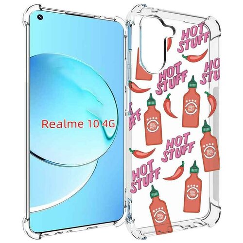 Чехол MyPads острые-перчики для Realme 10 задняя-панель-накладка-бампер чехол mypads острые перчики для oppo realme 2 задняя панель накладка бампер