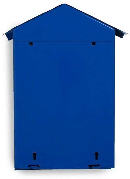 Ящик почтовый без замка (с петлёй), вертикальный, "Домик", синий - фотография № 13