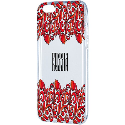 Силиконовый чехол Mcover для Apple iPhone 6 с рисунком Россия орнамент силиконовый чехол mcover для apple iphone 7 с рисунком russia орнамент