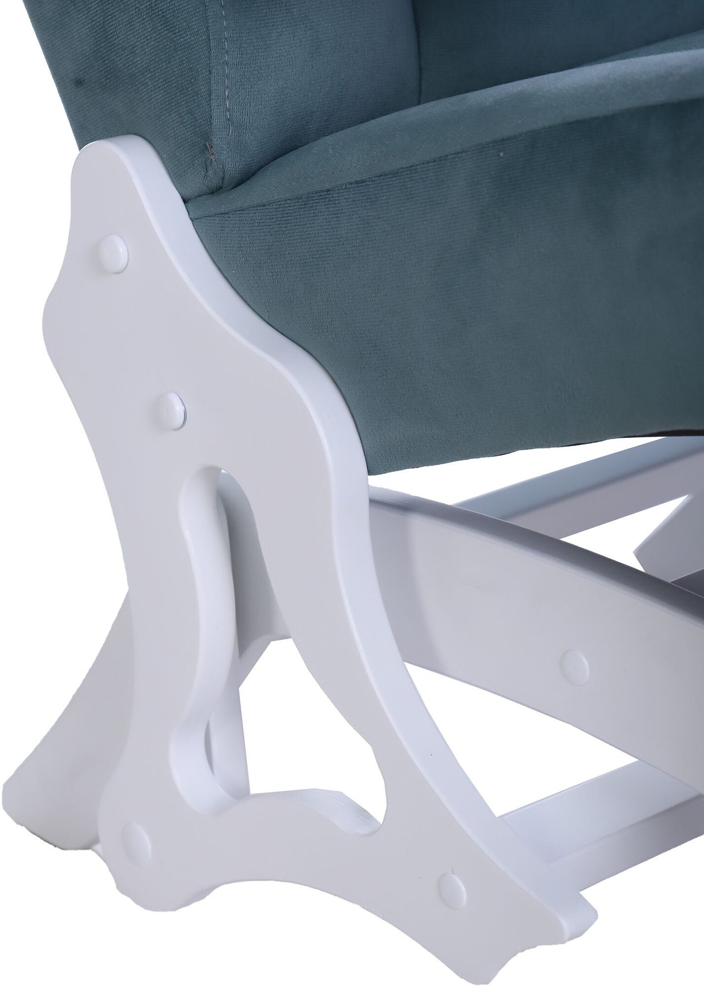 Кресло-качалка маятник "Версаль", тип ткани - рогожка, цвет голубой, ДеСтейл - фотография № 3
