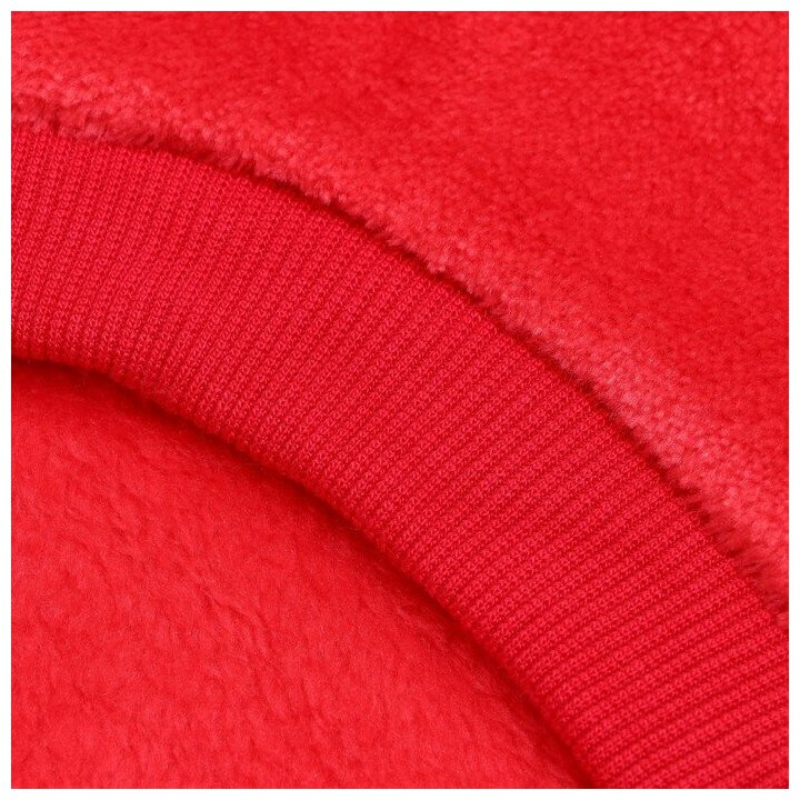 Толстовка "Ромашка", велсофт, размер XL, красная (ДС 40, ОШ 32, ОГ 46 см) - фотография № 9