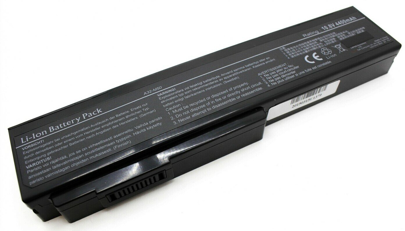 Аккумулятор для ноутбука ASUS M50 M50A M50S M50Sa M50Sr M50Sv (11.1V 4400mAh) P/N: A32-M50 A33-M50 A32-N61 A31-B43 A32-H36