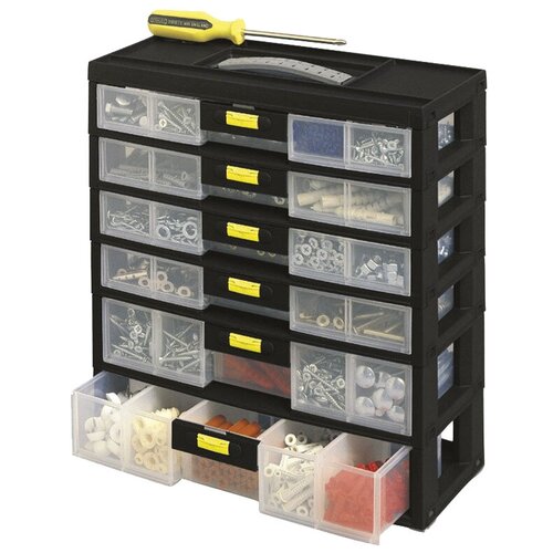 фото Органайзер stanley 1-92-086 31.1x15x34.9 см черный/прозрачный